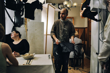 Gergely setting the lights